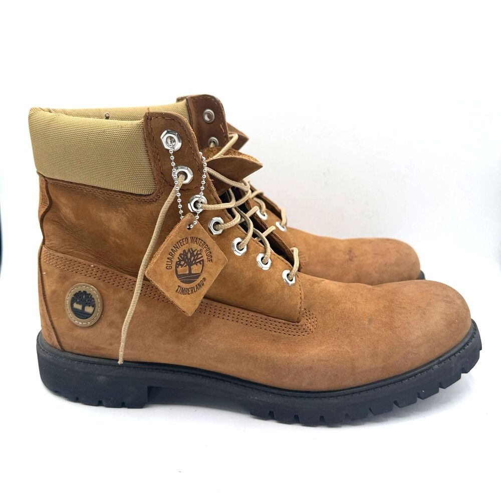 Timberland 6-Inch Premium Waterproof Boots Men’s 12 Brown Nubuck A2CQB